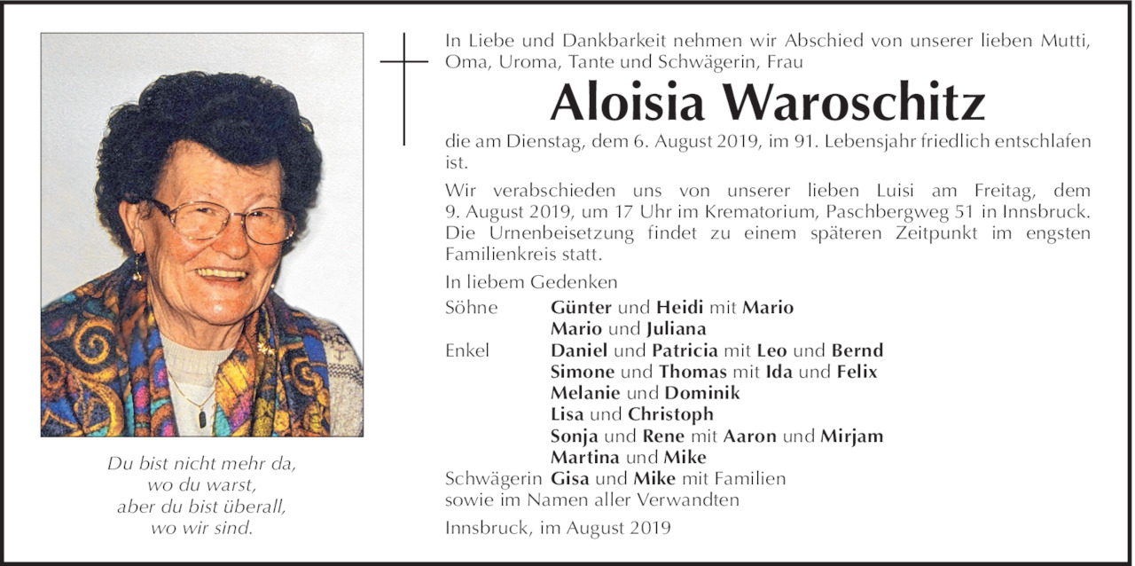 Aloisia Waroschitz Bild