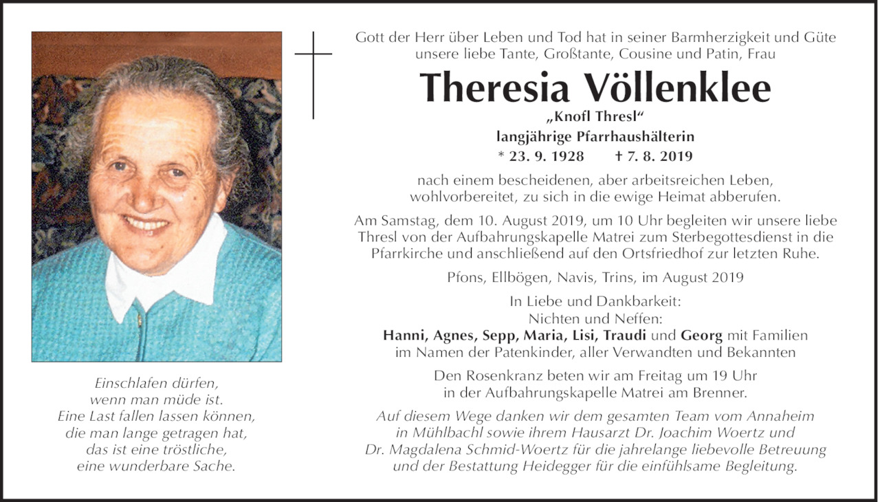 Theresia Völlenklee Bild