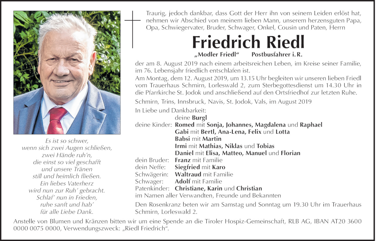 Friedrich Riedl Bild