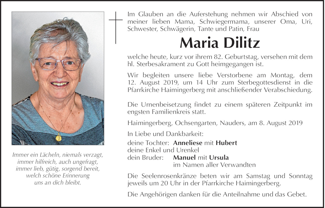 Maria Dilitz Bild