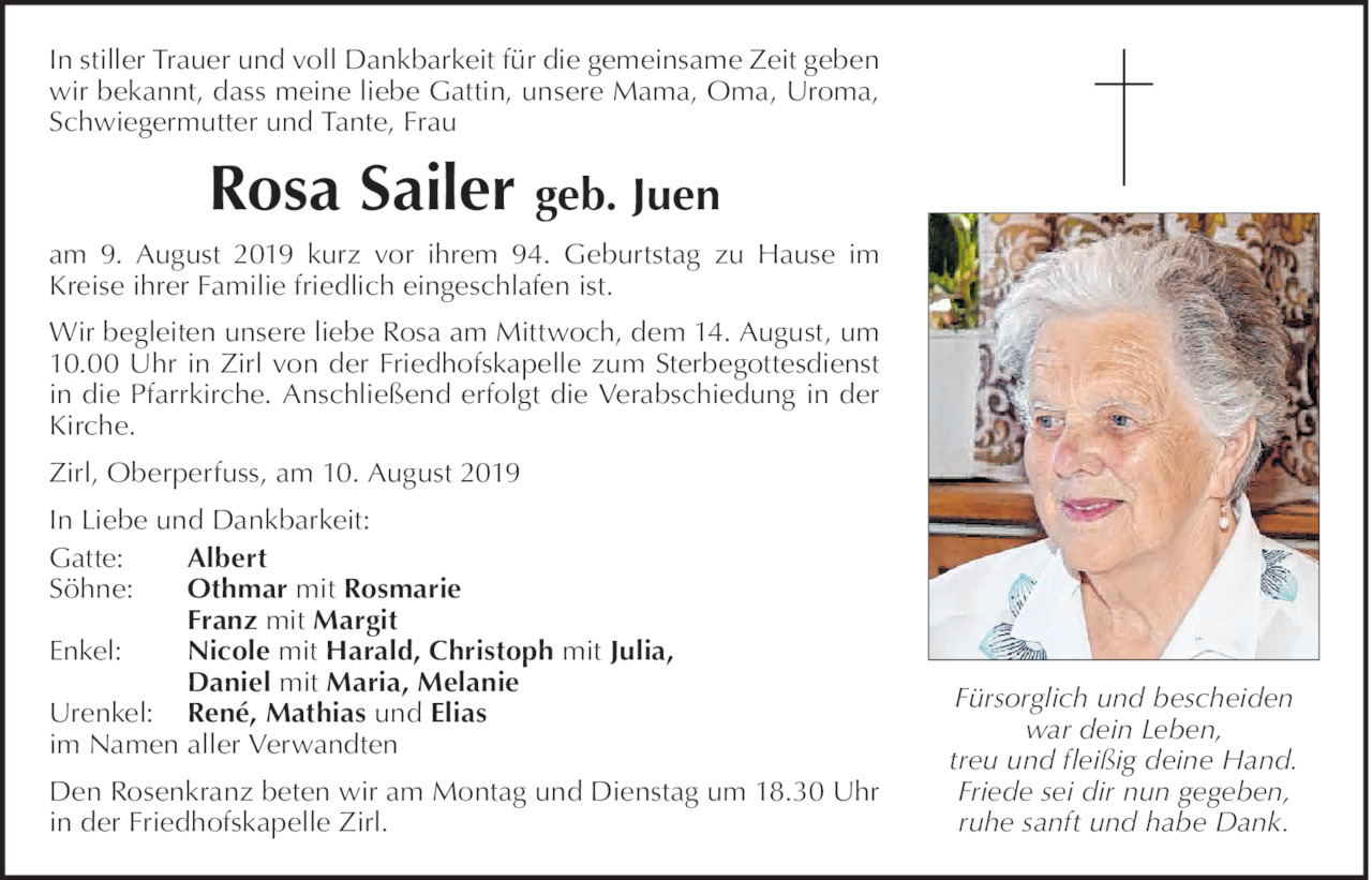 Rosa Sailer Bild