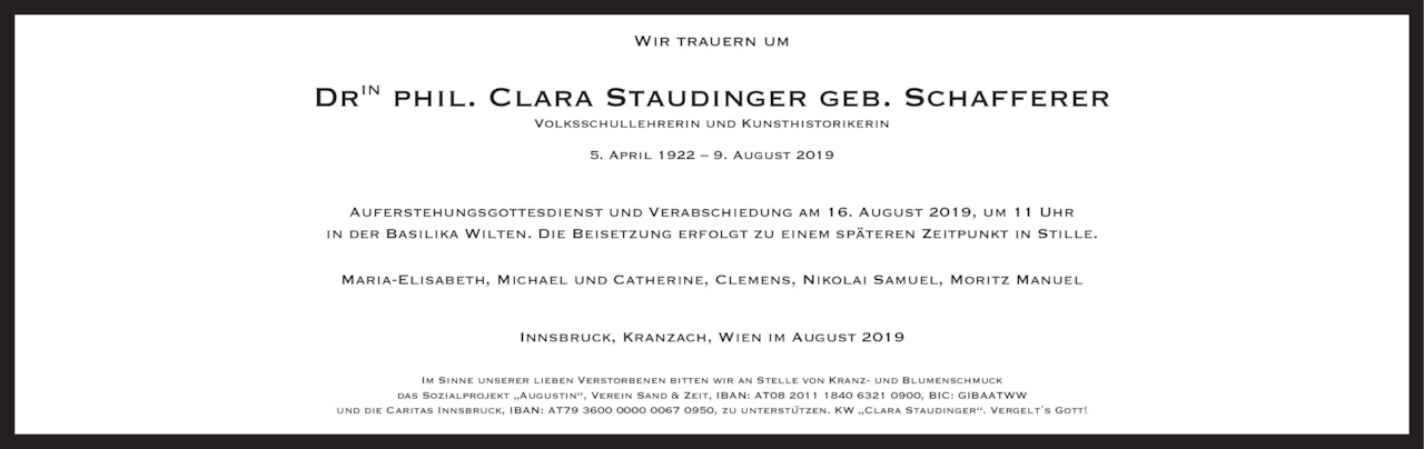 Clara Staudinger Bild