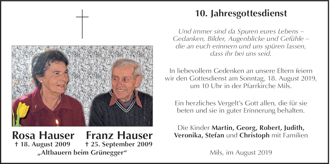 Rosa und Franz Hauser Bild