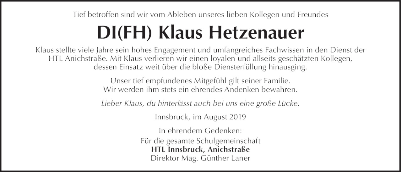 Klaus Hetzenauer Bild