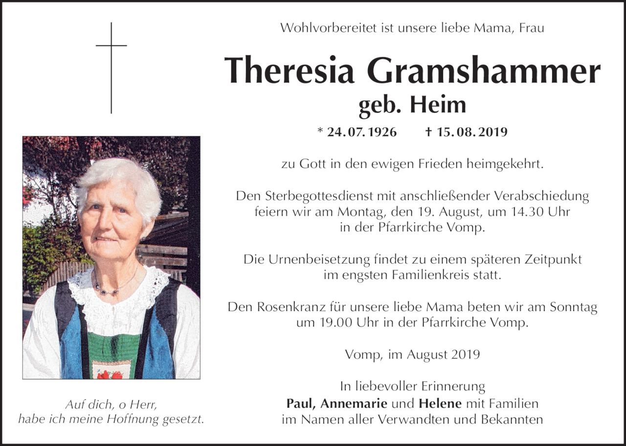 Theresia Gramshammer Bild