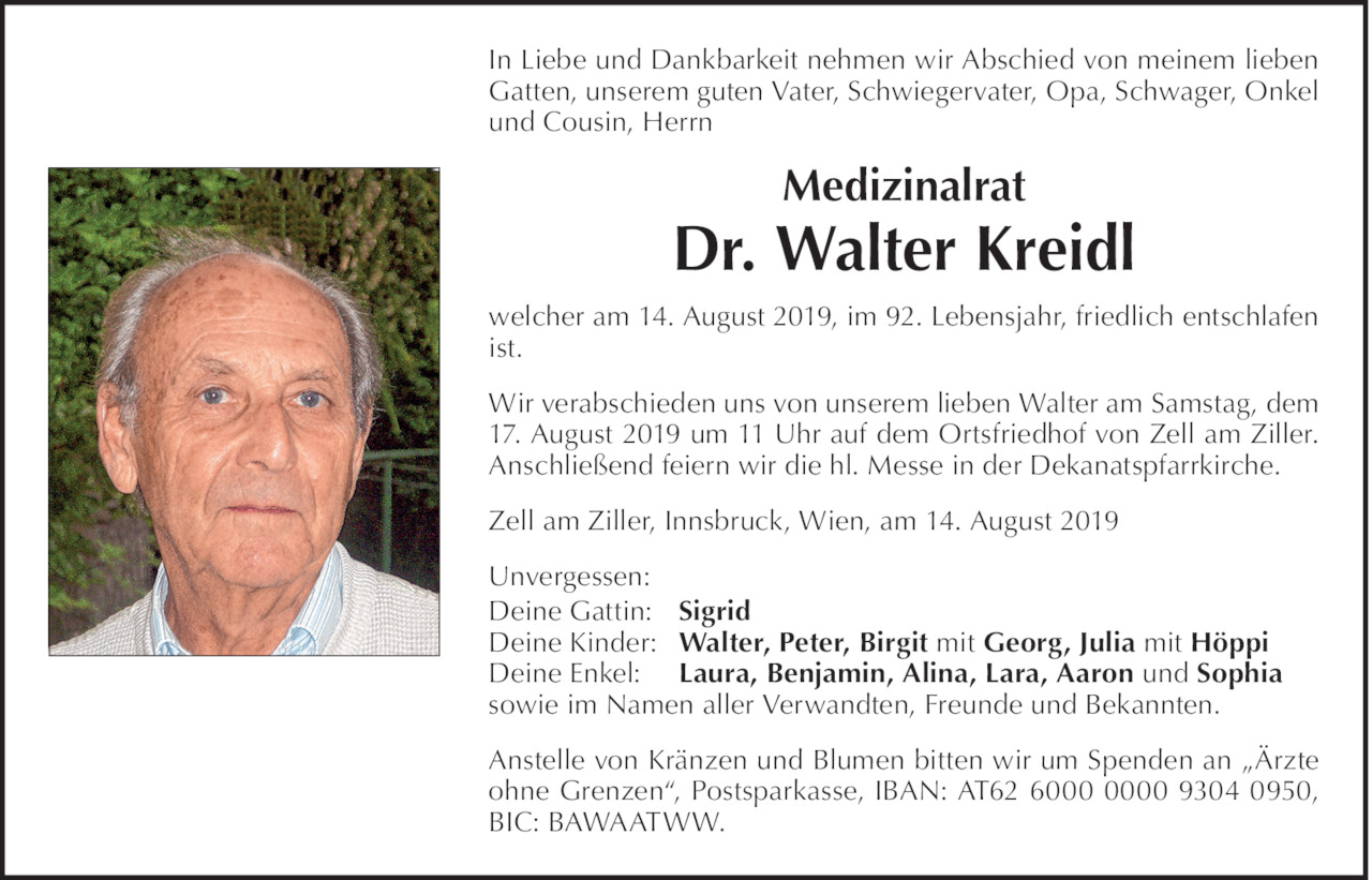 Walter Kreidl Bild