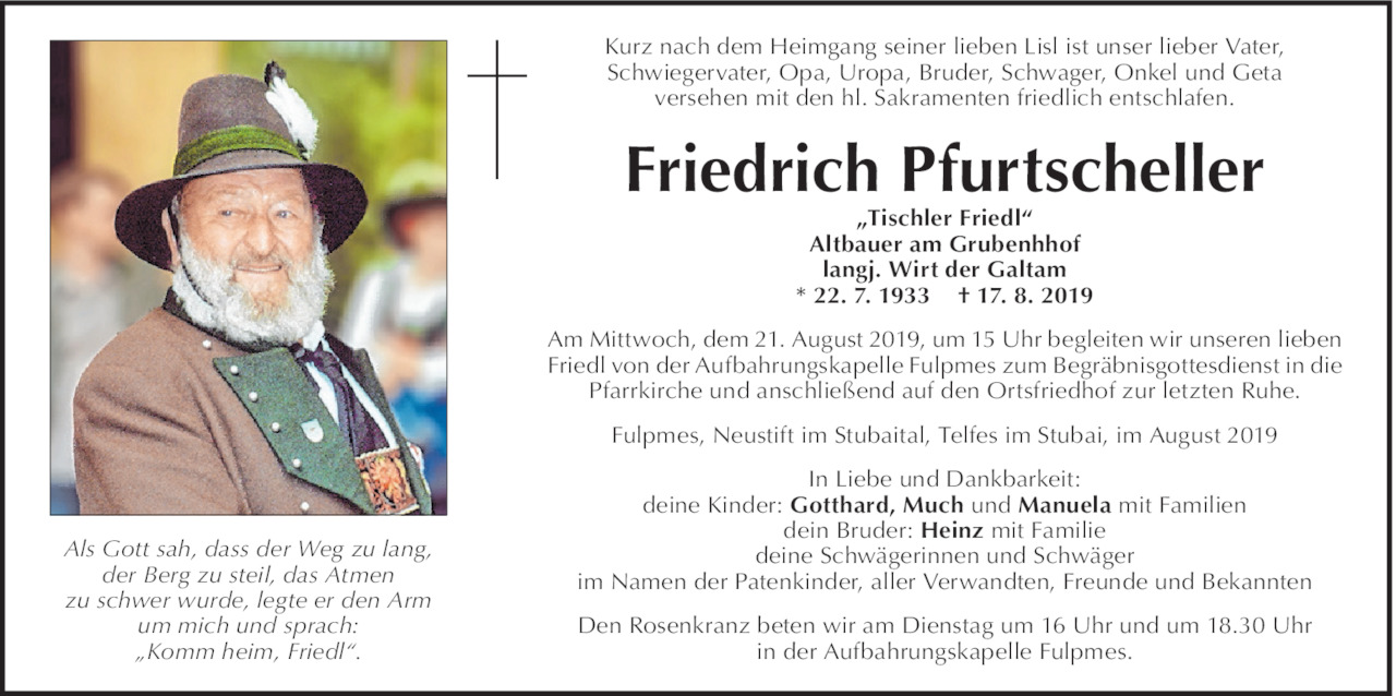 Friedrich Pfurtscheller Bild