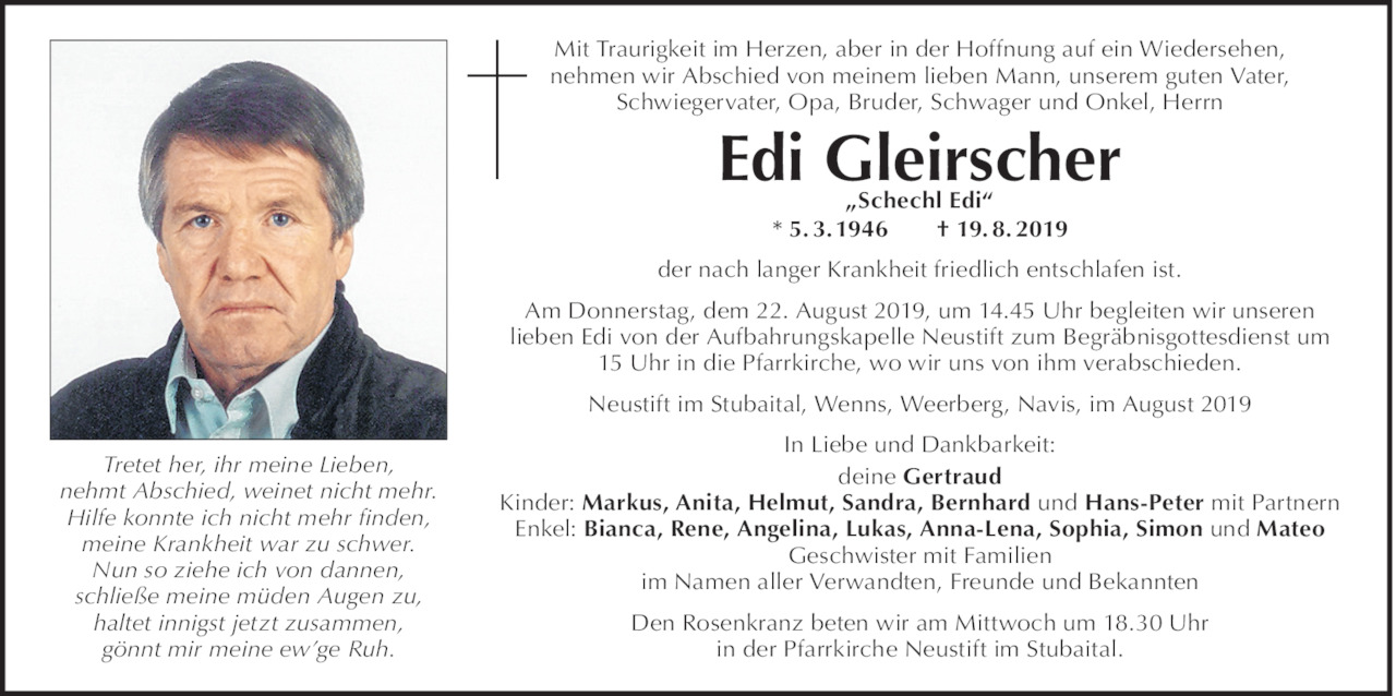 Edi  Gleirscher Bild