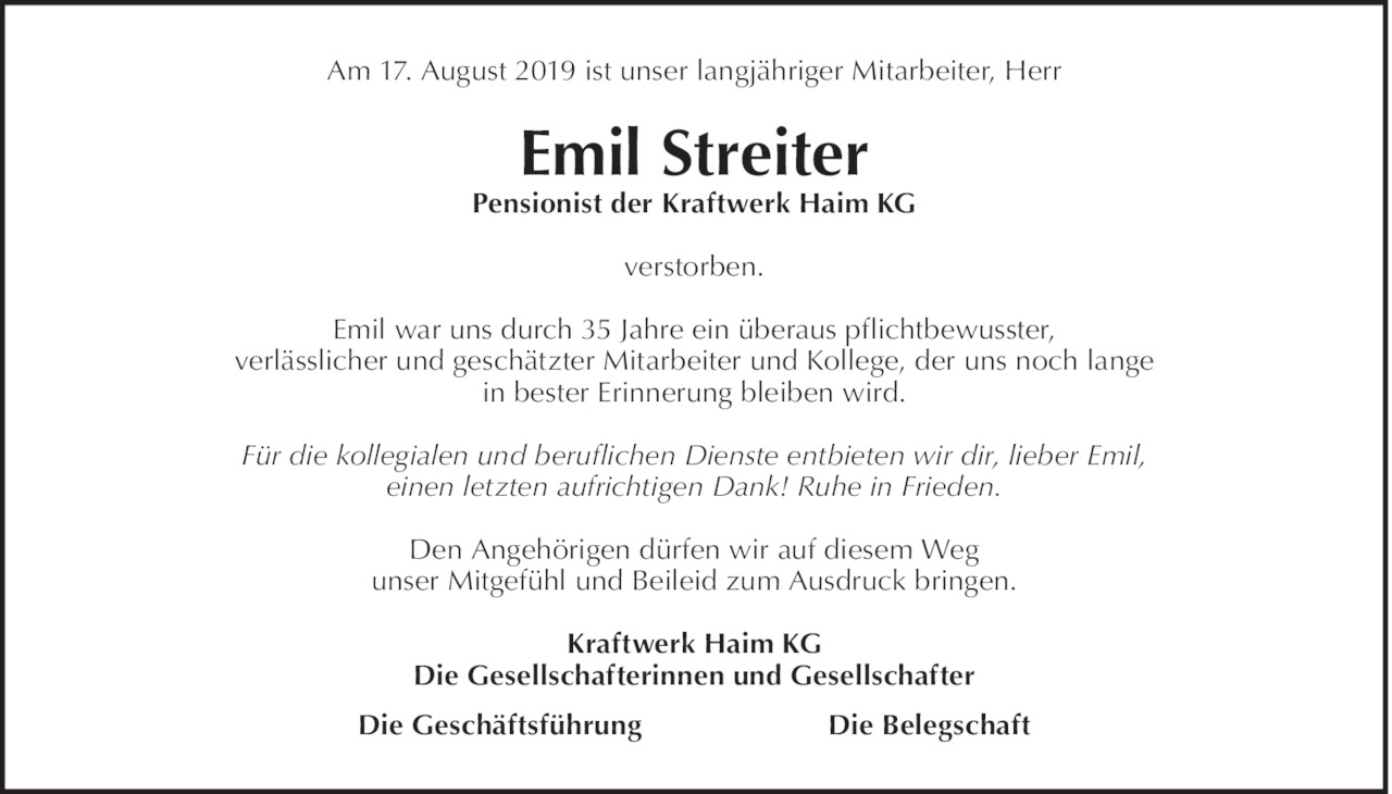 Emil Streiter Bild
