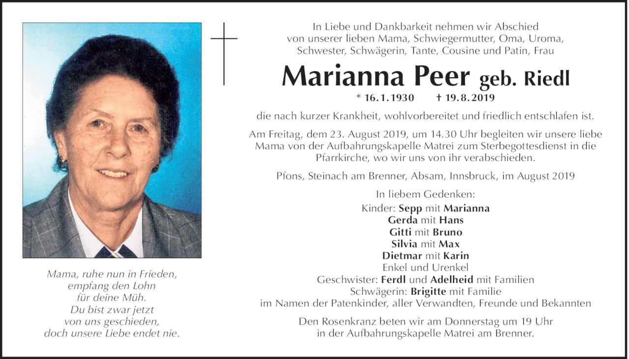 Marianna Peer Bild