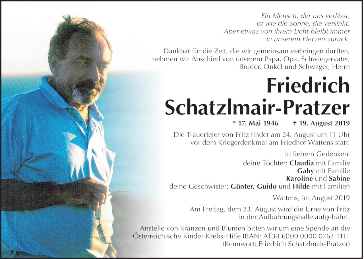 Friedrich Schatzlmair-Pratzer Bild