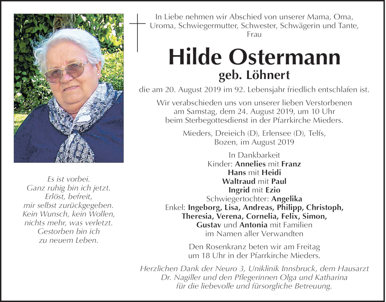 Hilde Ostermann Bild