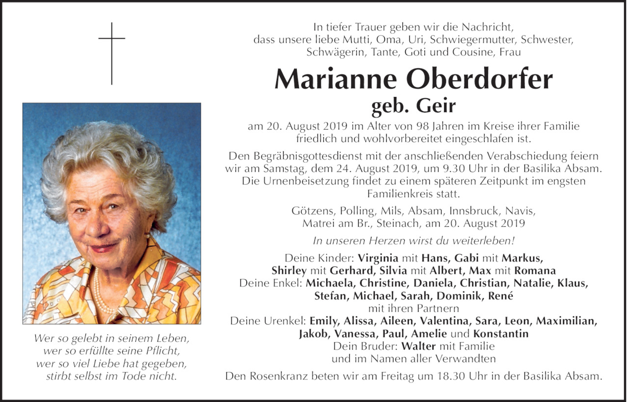 Marianne Oberdorfer Bild