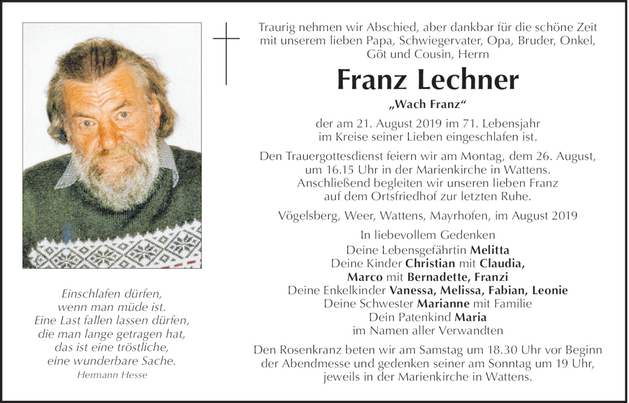 Franz Lechner Bild