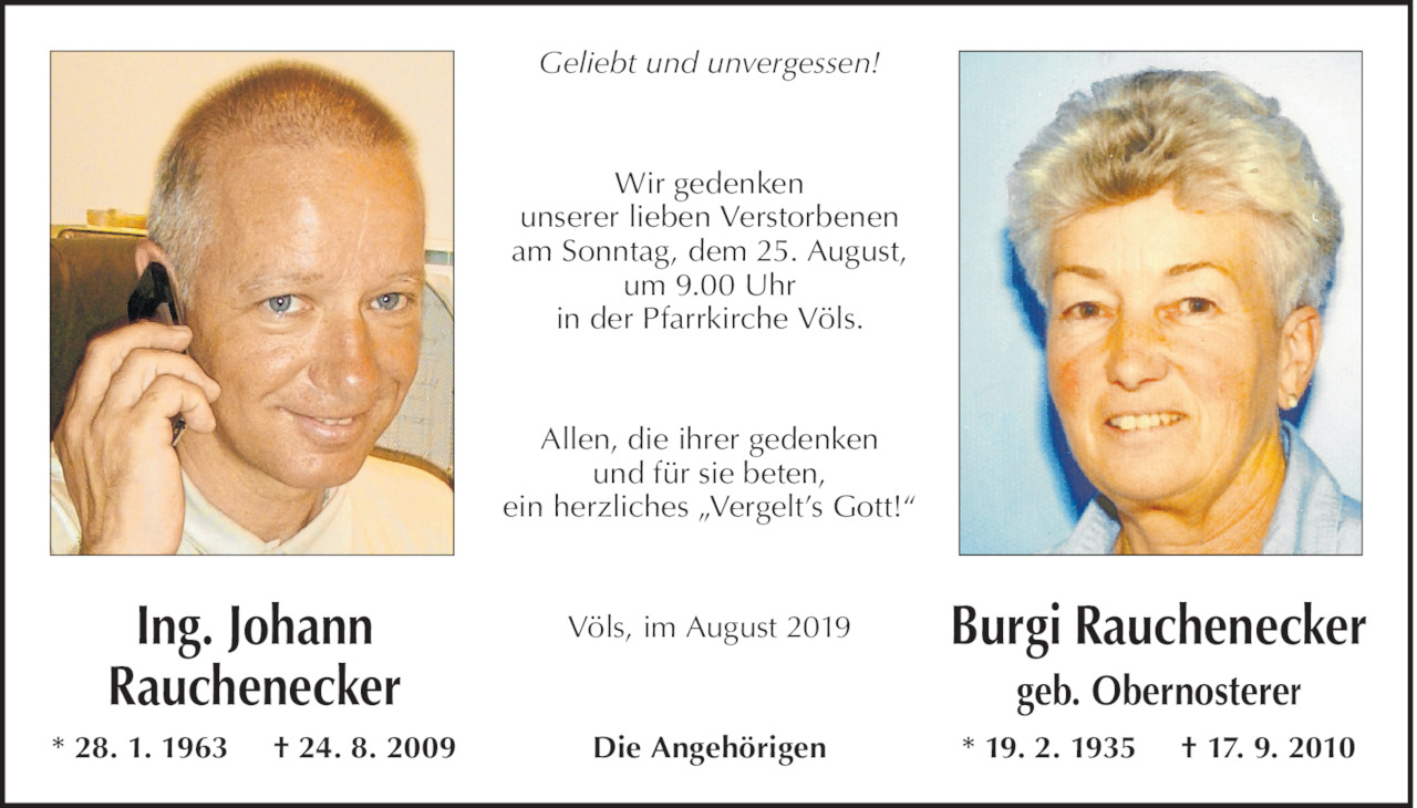 Burgi und Johann Rauchenecker Bild