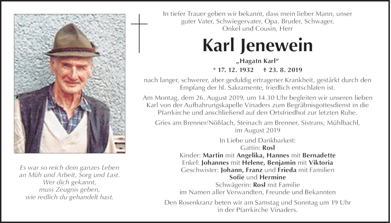 Karl Jenewein Bild