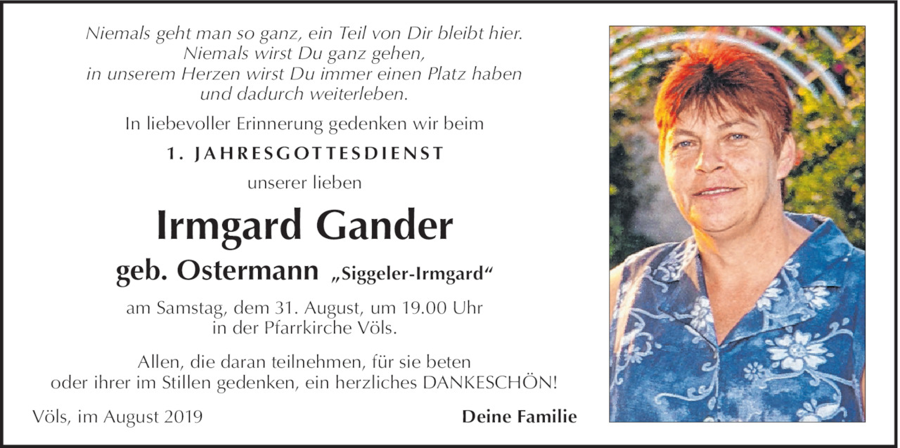 Irmgard Gander Bild