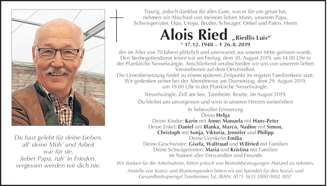 Alois Ried Bild