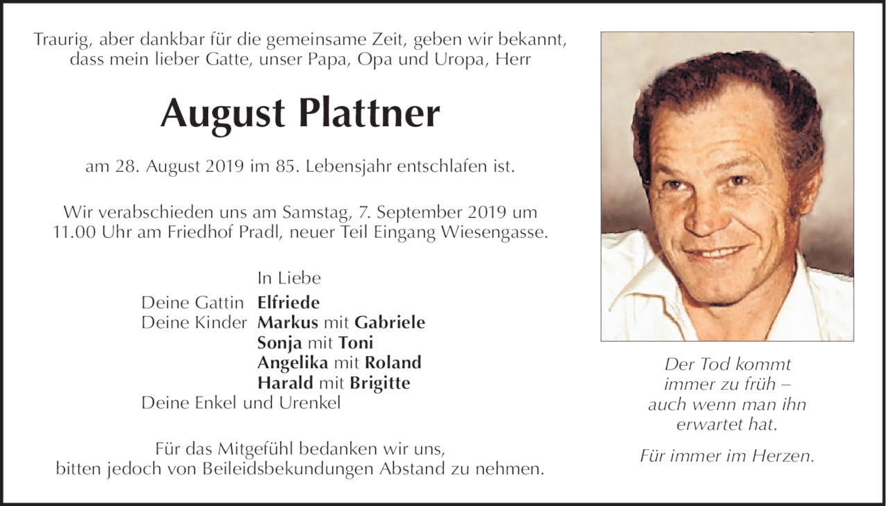 August Plattner Bild