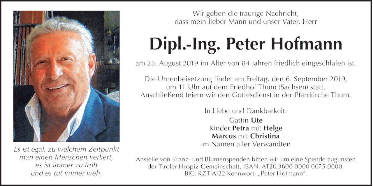 Peter Hofmann Bild