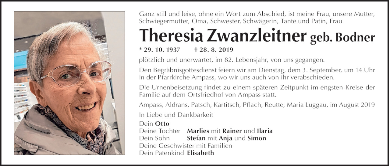 Zwanzleitner Theresia Bild