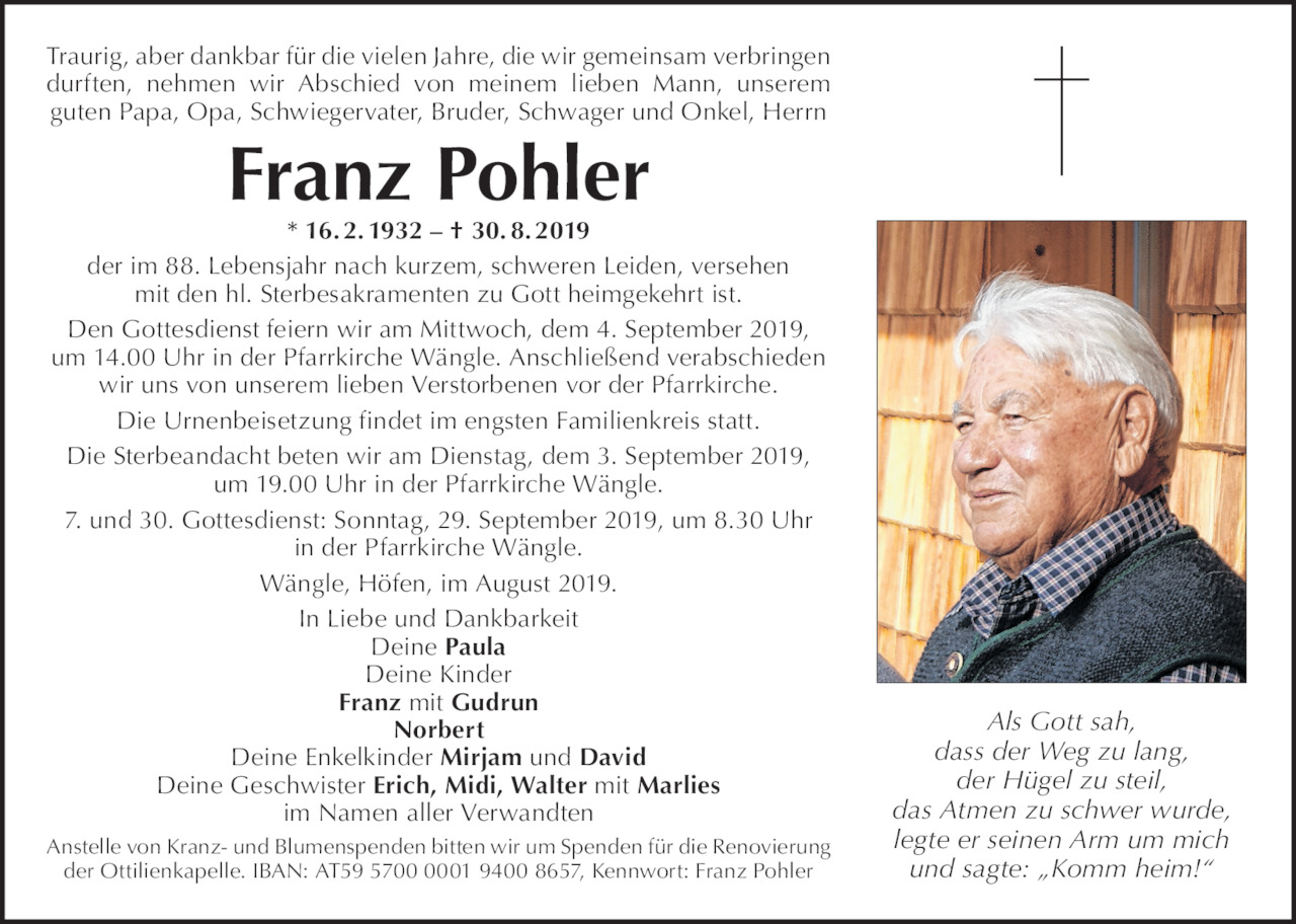 Franz Pohler Bild