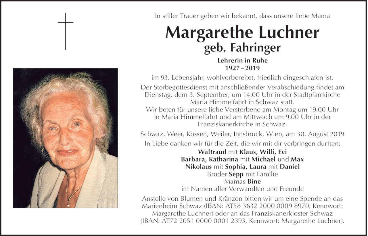 Margarethe Luchner Bild