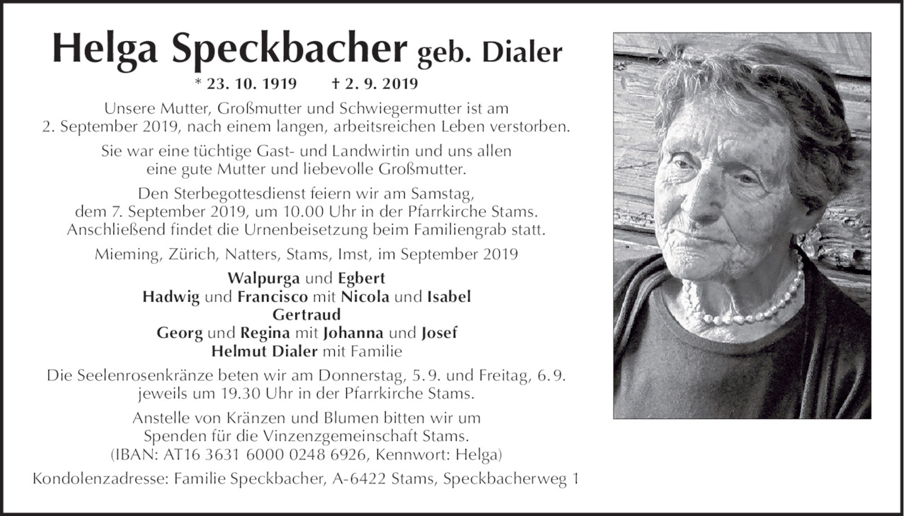Helga Speckbacher Bild