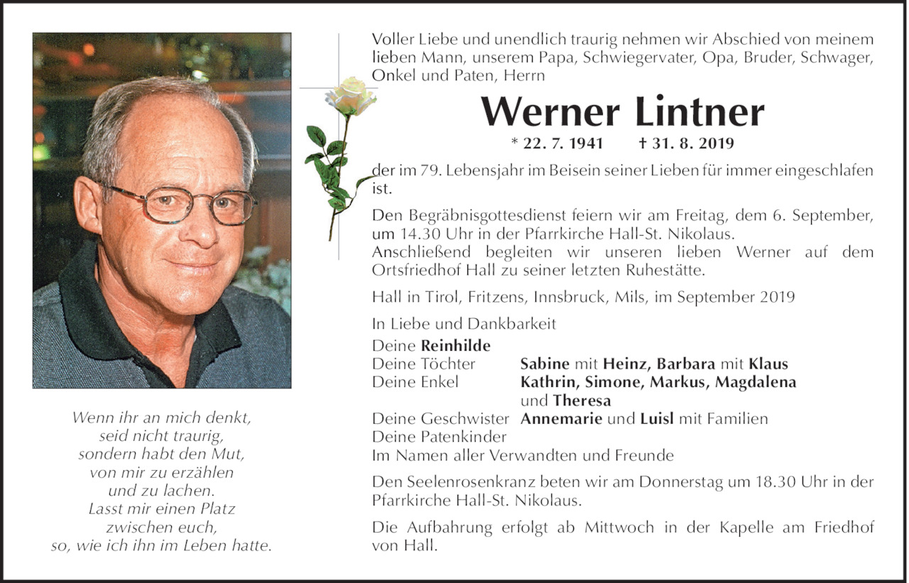 Werner Lintner Bild