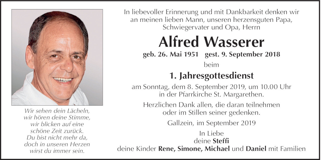 Alfred Wasserer Bild