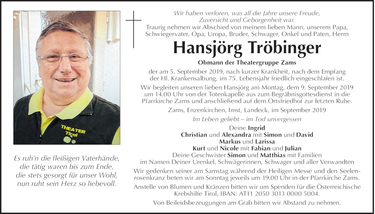 Hansjörg  Tröbinger Bild