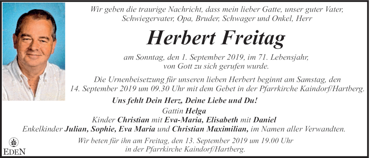 Herbert Freitag Bild