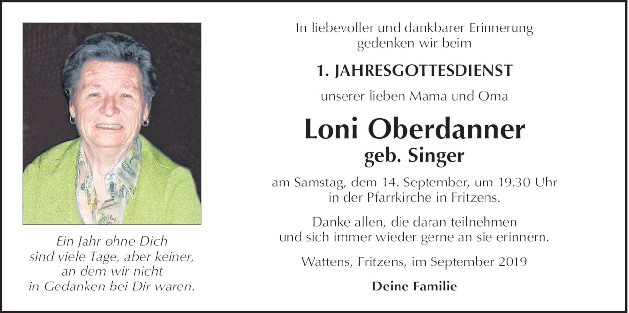 Loni Oberdanner Bild