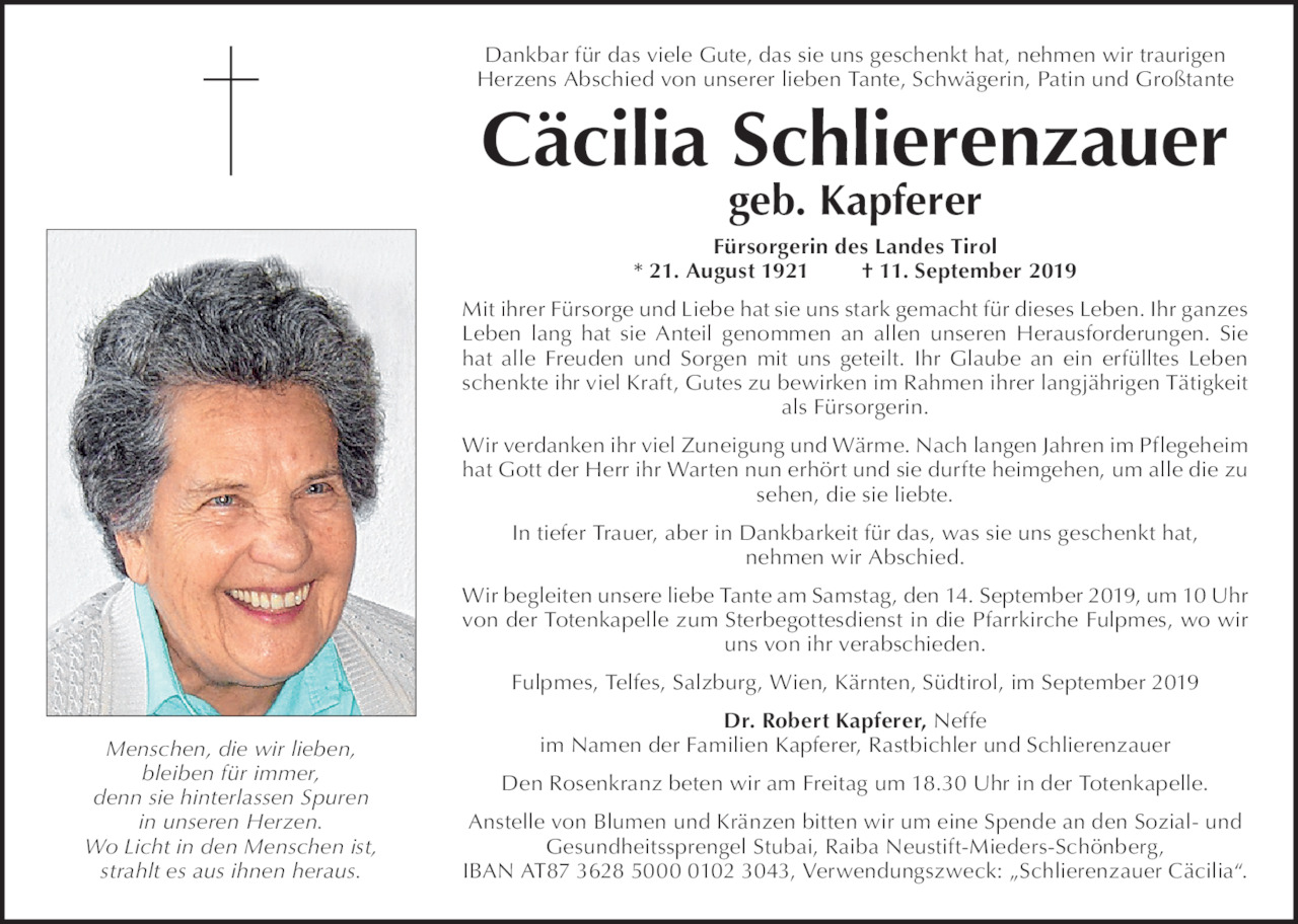 Cäcilia Schlierenzauer Bild