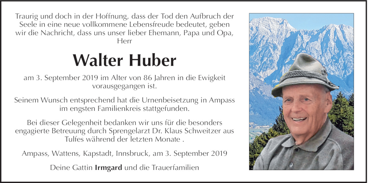 Walter Huber Bild