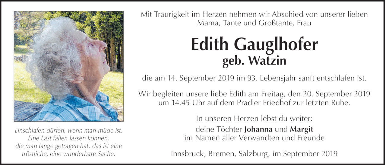 Edith Gauglhofer Bild