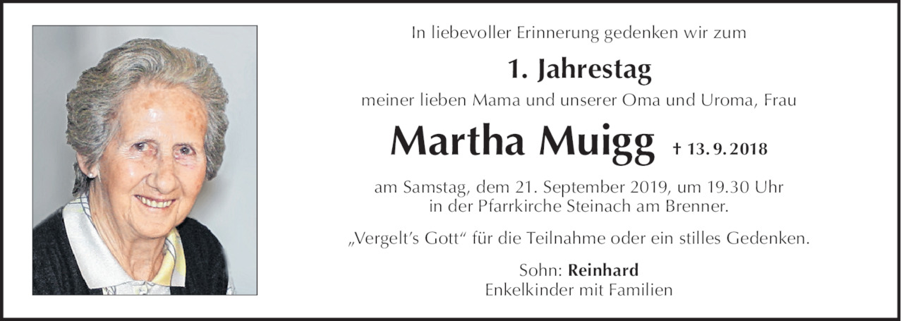 Martha Muigg Bild