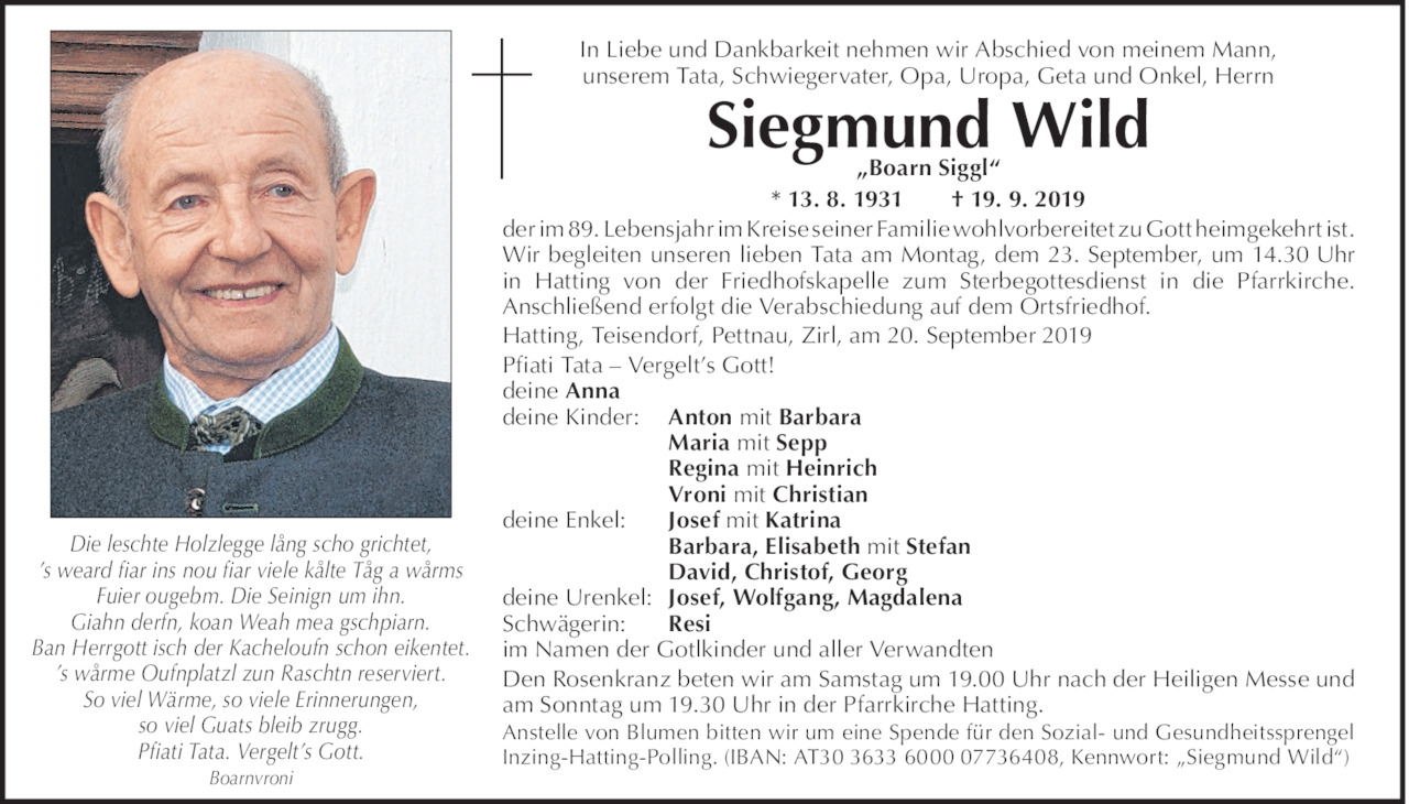 Siegmund Wild  Bild