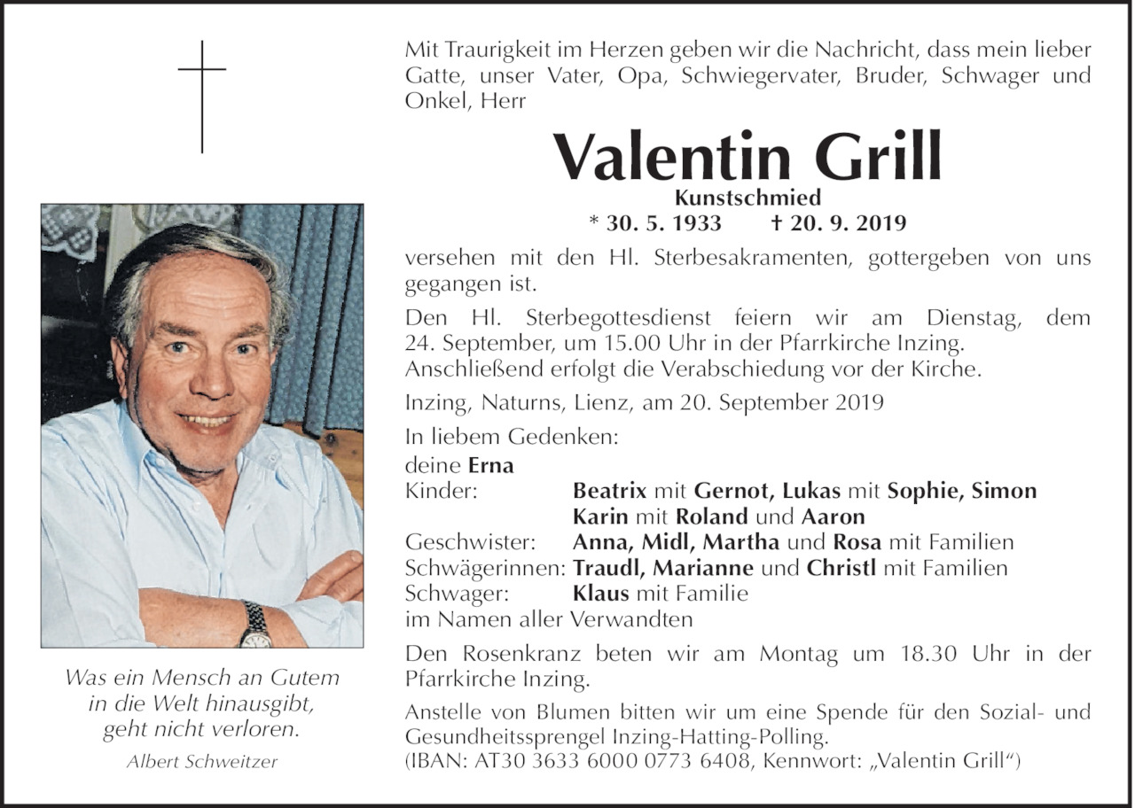 Valentin Grill Bild