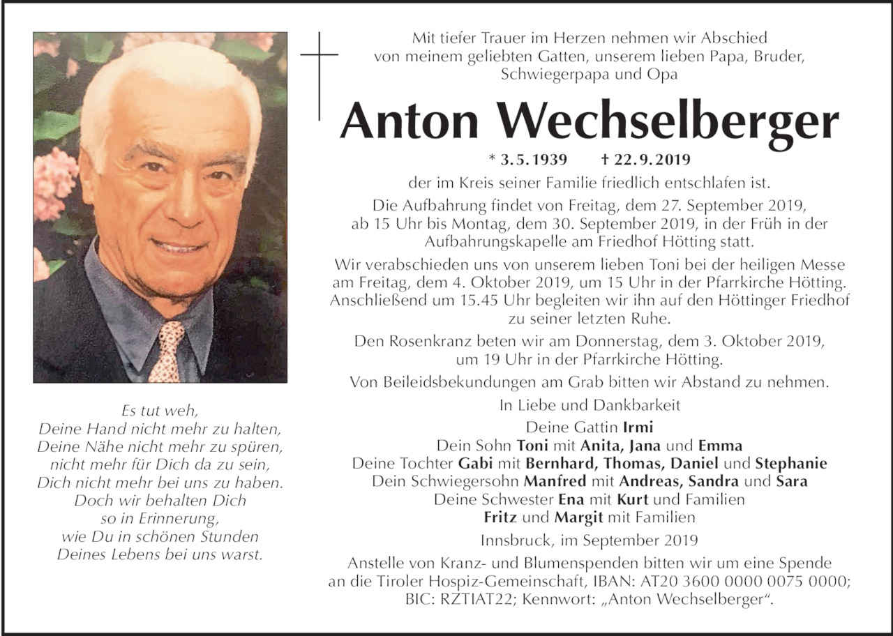 Anton Wechselberger Bild