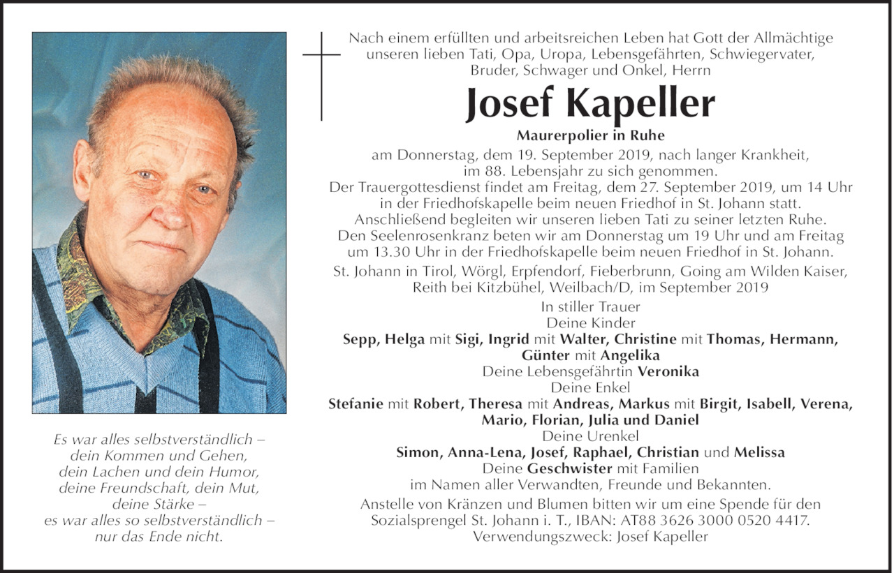 Josef Kapeller Bild