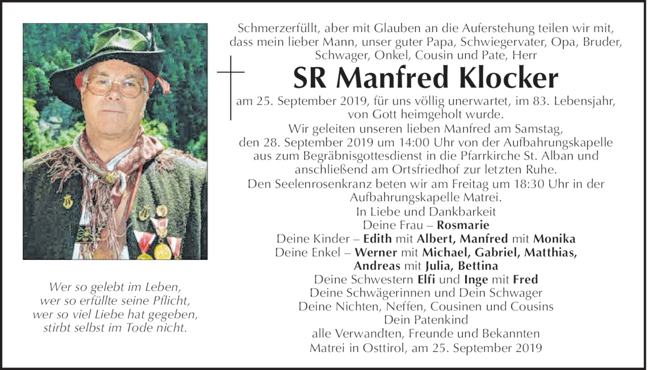 Manfred Klocker Bild