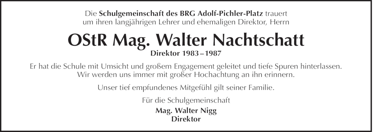 Walter Nachtschatt Bild