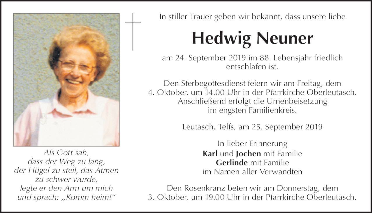 Hedwig Neuner Bild