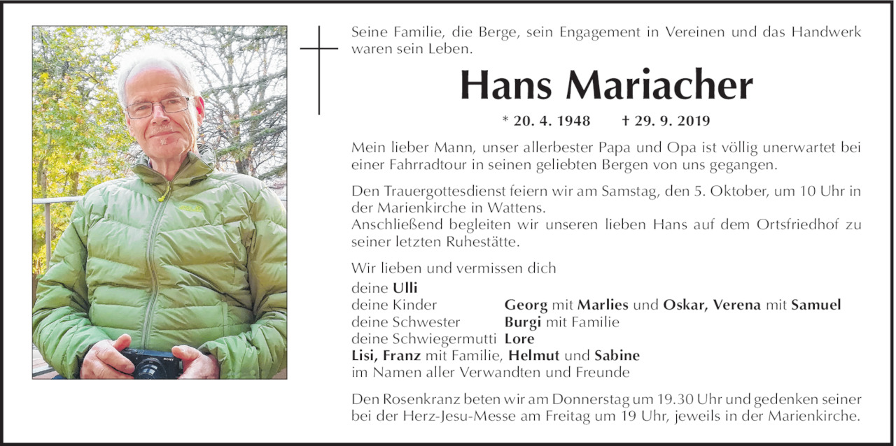 Hans Mariacher Bild