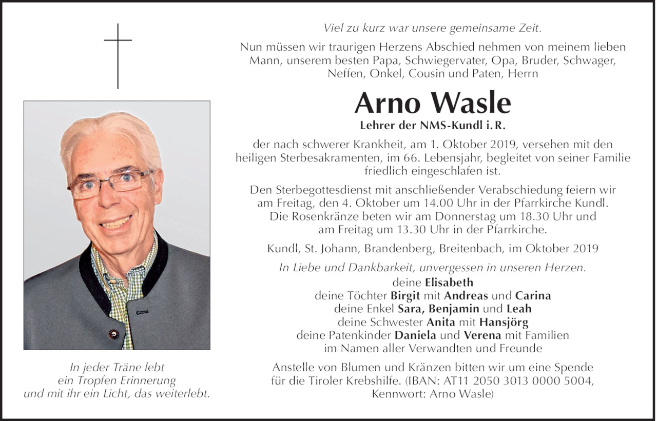 Arno Wasle Bild