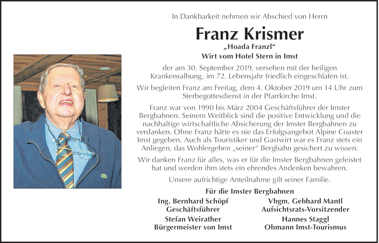 Franz Krismer Bild