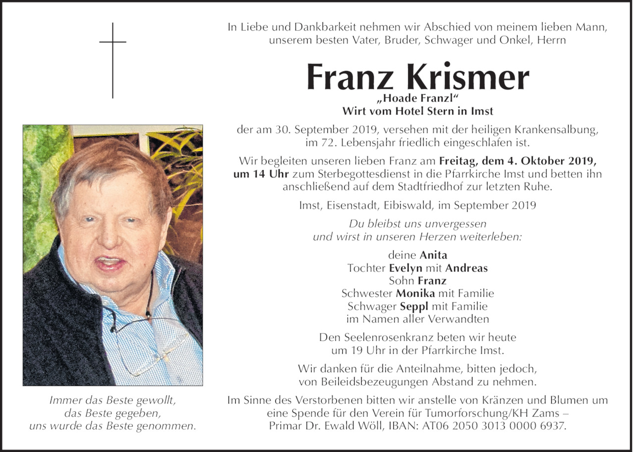 Franz Krismer Bild