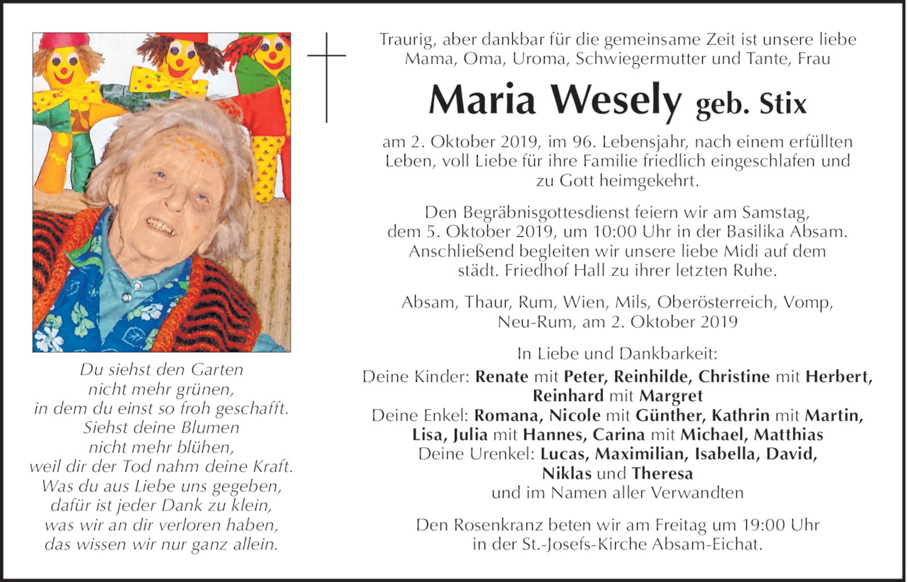 Maria Wesely Bild