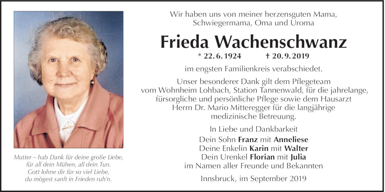 Frieda  Wachenschwanz Bild